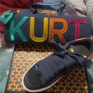 Kurt Geiger Kids' Navy and Pink Sneakers